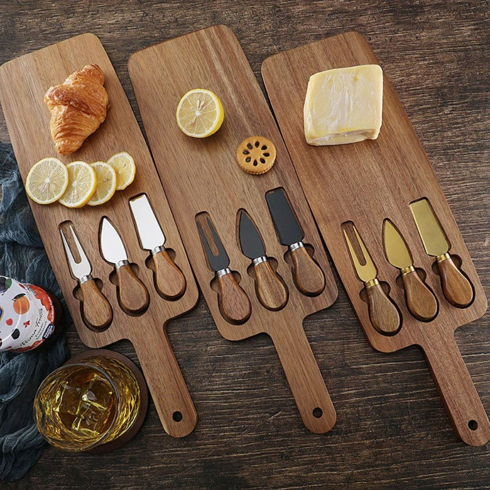 Wood Cheese Board Set