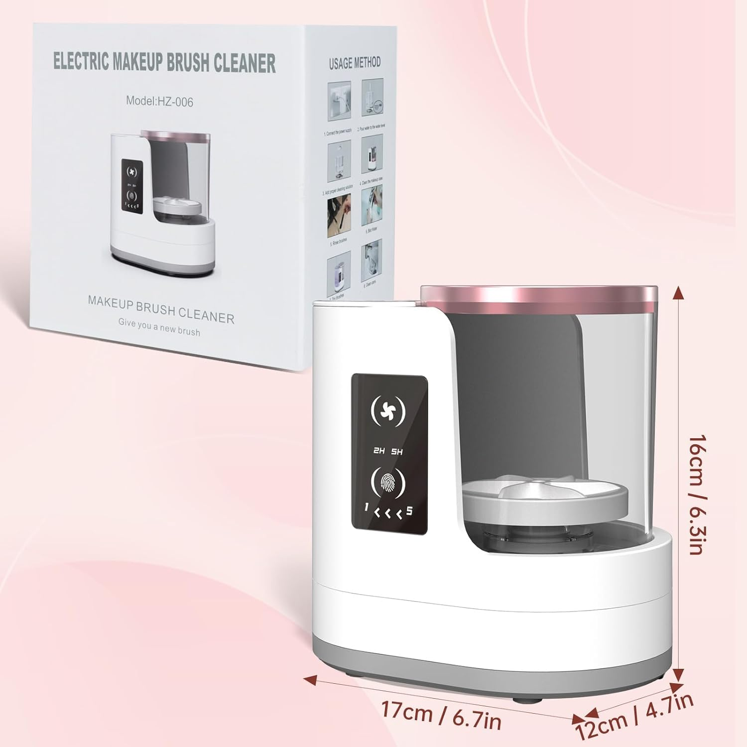 3 in 1 Portable USB Make up Brush Cleaner & Dryer & Holder