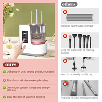 3 in 1 Portable USB Make up Brush Cleaner & Dryer & Holder