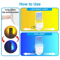 Fly Insect Trap Plug-in Mosquito Killer Gnat Moth Catcher Fly Tapper UV Attractant Catcher, EU Plug 1800 - White