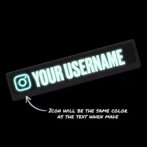 Car LED Panel Wanted Or Instagram Logo