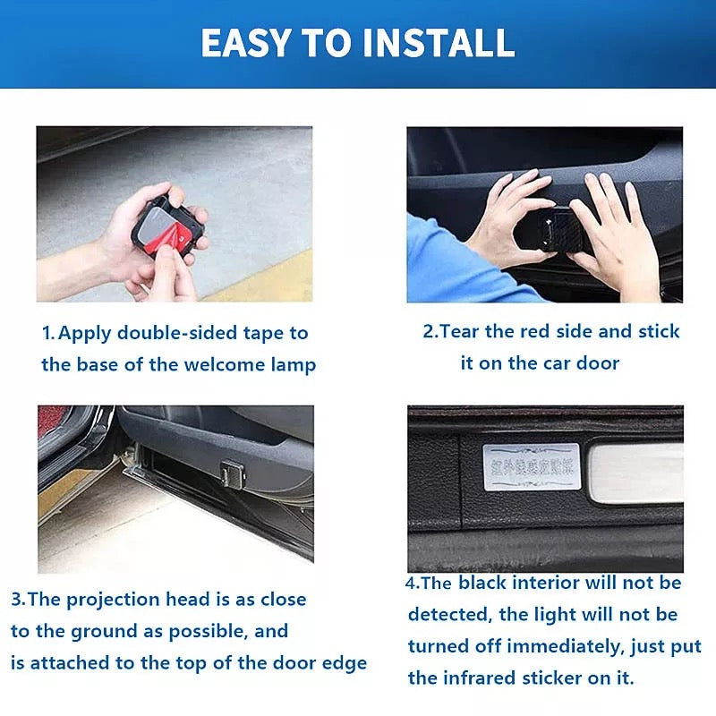 2PCS Car Door Logo Light Projector