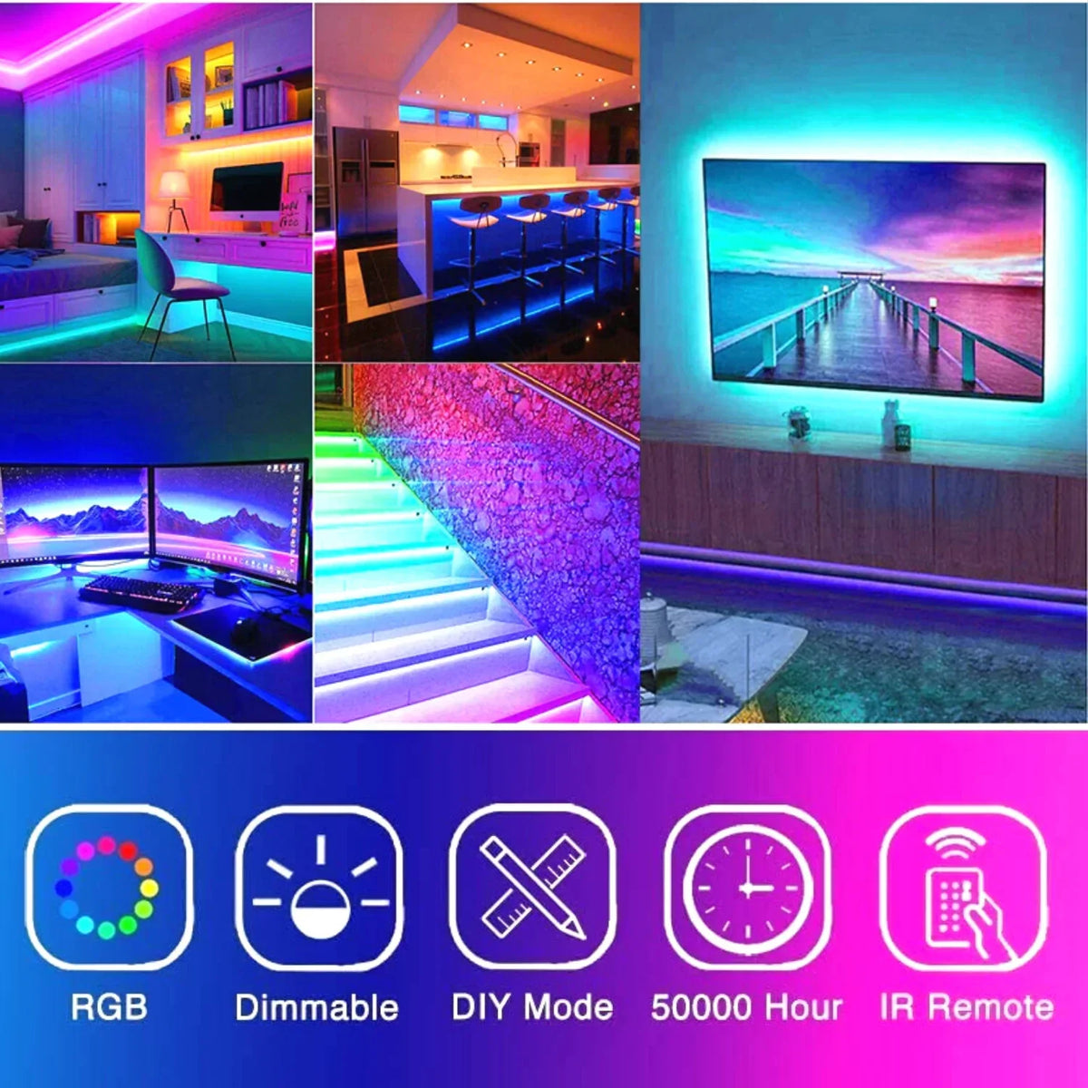 5m RGB LED Strip Light