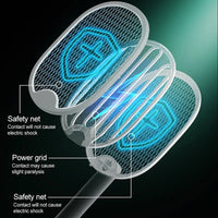 Folding Electric Mosquito Killer – Rechargeable Swatter