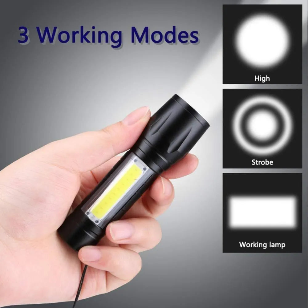 Mini Torch Lamp USB LED Flashlight Camping