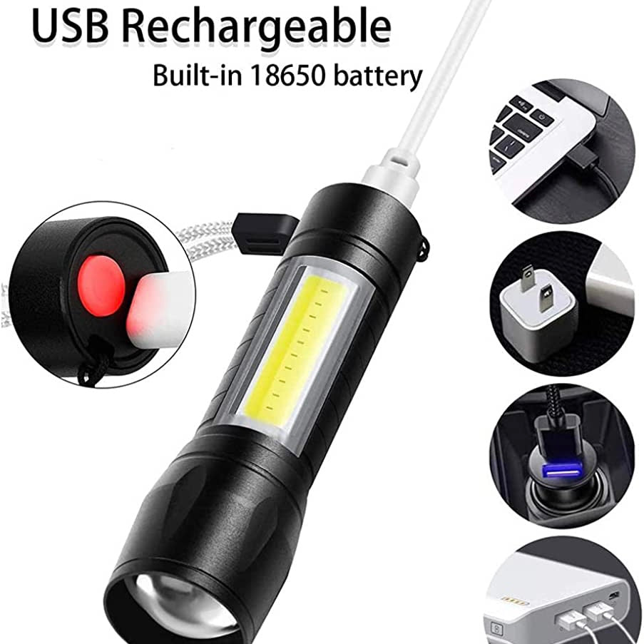 Mini Torch Lamp USB LED Flashlight Camping