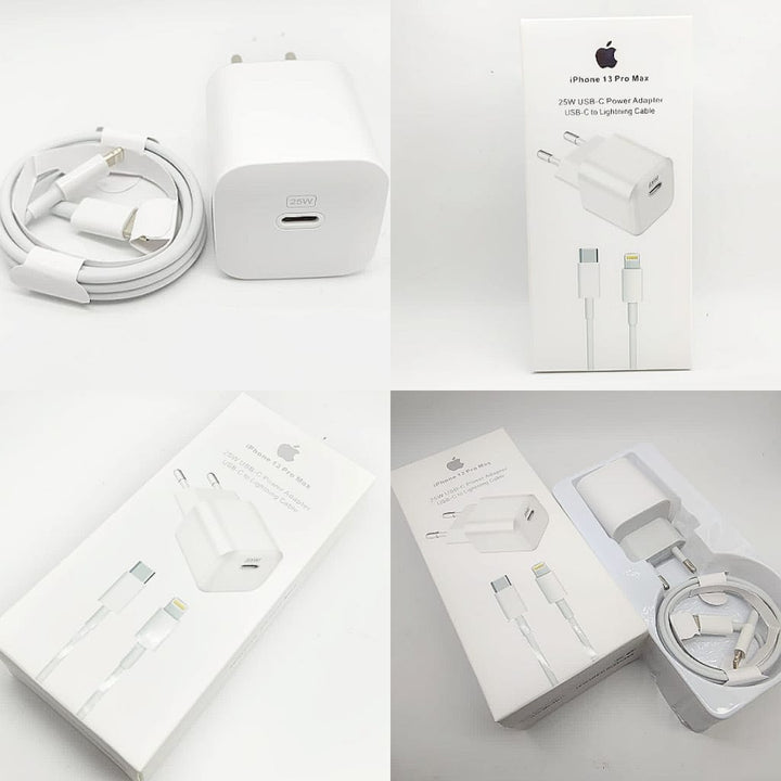 25W PD Adapter Charger USB-C to Lightning Cable For iPhone