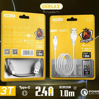 GERLAX UNIVERSAL CABLE 1M ( TYPE-C,MICRO,iOS)