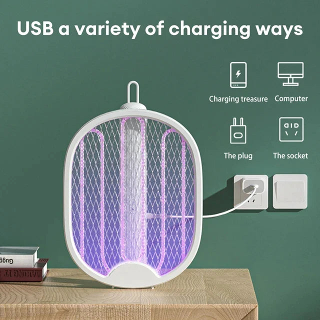 Folding Electric Mosquito Killer – Rechargeable Swatter
