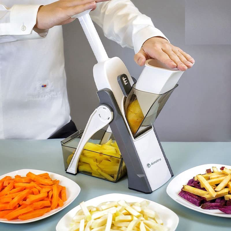5-in-1 Vegetable Cutter, Chopper & Adjustable Slicer