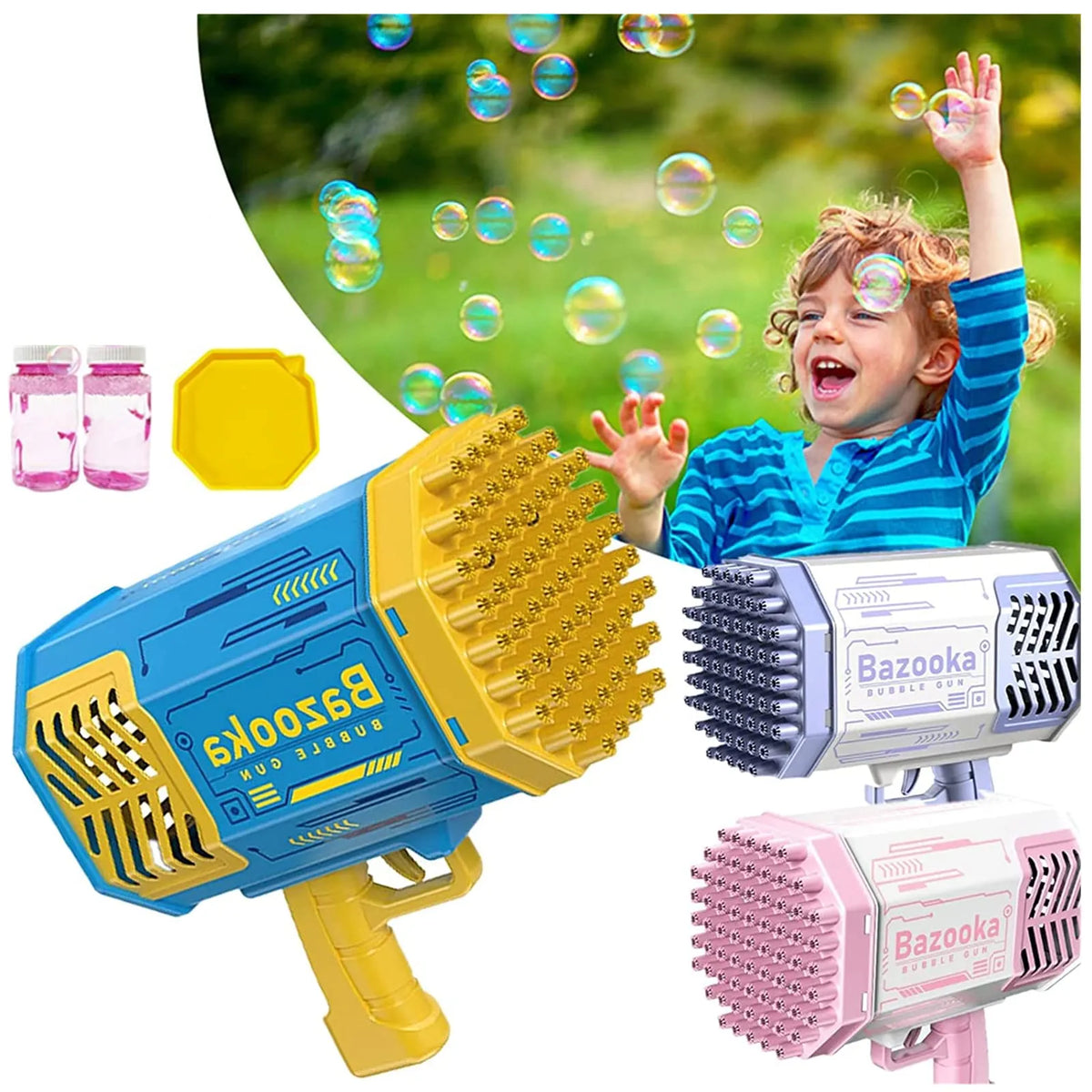 Bubble Gun 88 Holes With Light