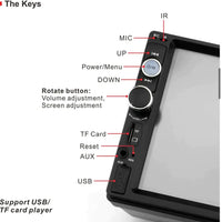 7 INCH DOUBLE HD CAR RADIO SCREEN PLAYER WITH DIGITAL TOUCHSCREEN 7018B