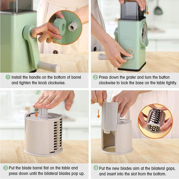 3-in-1 Rotary Vegetable Cutter