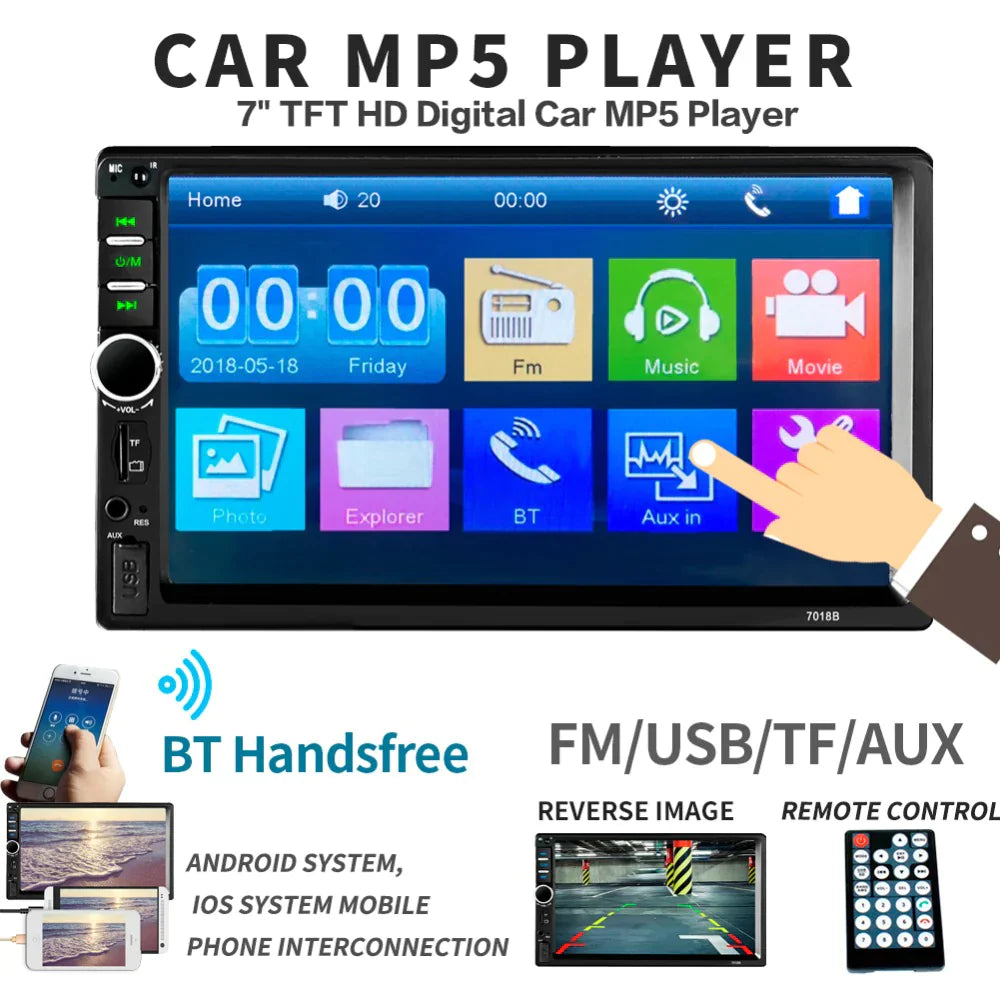 7-Inch Touchscreen Car Radio 7018B