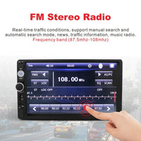 7 INCH DOUBLE HD CAR RADIO SCREEN PLAYER WITH DIGITAL TOUCHSCREEN 7018B