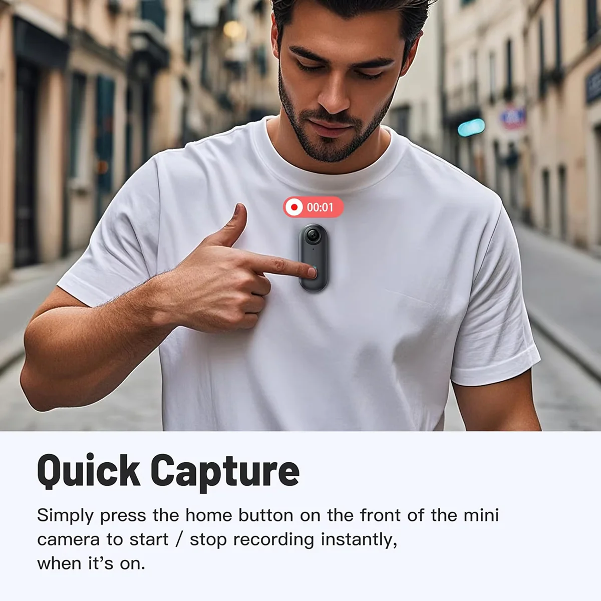 Mini Camera HD Wi-Fi Action Camera  – Hands-Free POV Recording