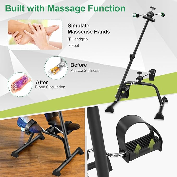 Pedal Exerciser Bike, Hand Arm Leg and Knee Peddler