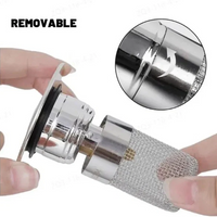 Universal Bathroom Sink Drain Stopper Double layer filtration