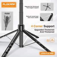 Plokama 3 IN 1 Selfie Stick Tripod with LED Light & Remote Live-P10 Pro