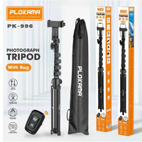 PLOKAMA PK996 Multifunctional  Bluetooth Tripod with Remote 5.5F PK996
