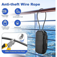 Portable Safe Box with Code, Waterproof & Anti-Theft for Beach with Wire Rope
