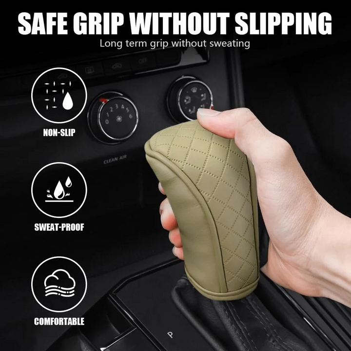 Universal  Leather Car Gear Knob Cover Anti Slip Cover Vitesse