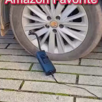 Portable Air Compressor Pump Tire Inflator with Digital Gauge, Heavy Duty Double Cylinder 12V Tire Pump 150 PSI with Tire Repair Kit MK-718