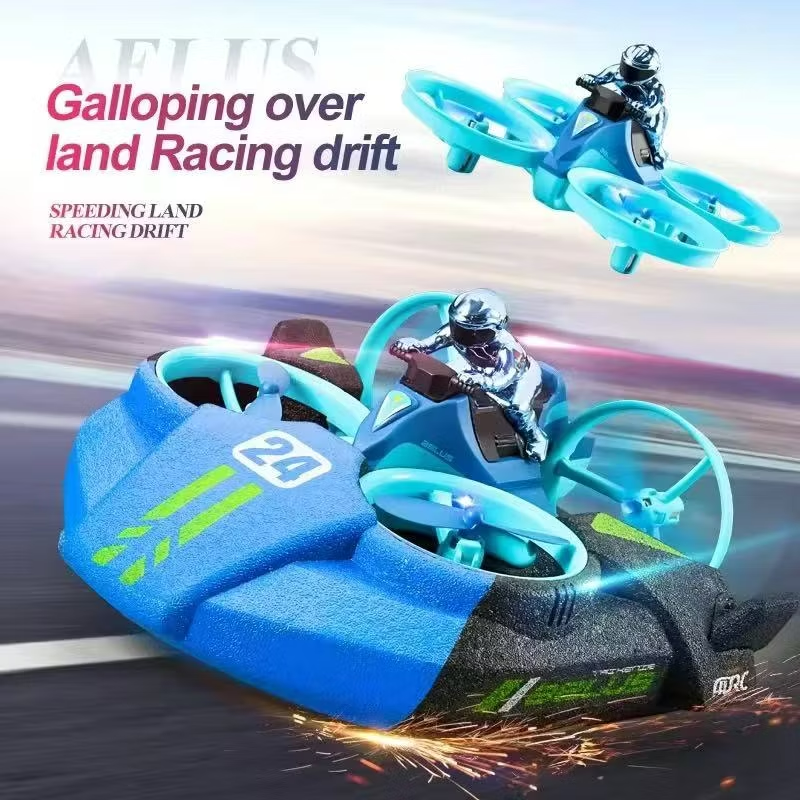 RC Drone 3 in 1 Sea-Land-Air Mode Waterproof Hovercraft Toy