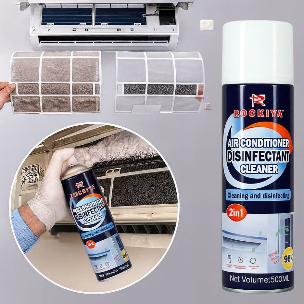 ROCKIYA 2in1 Air Conditioner Cleaning & Disinfection Spray – 500ml