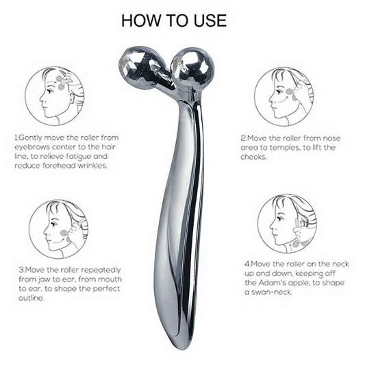3D Y-shaped Face Lifting  Facial Massage Roller 360°