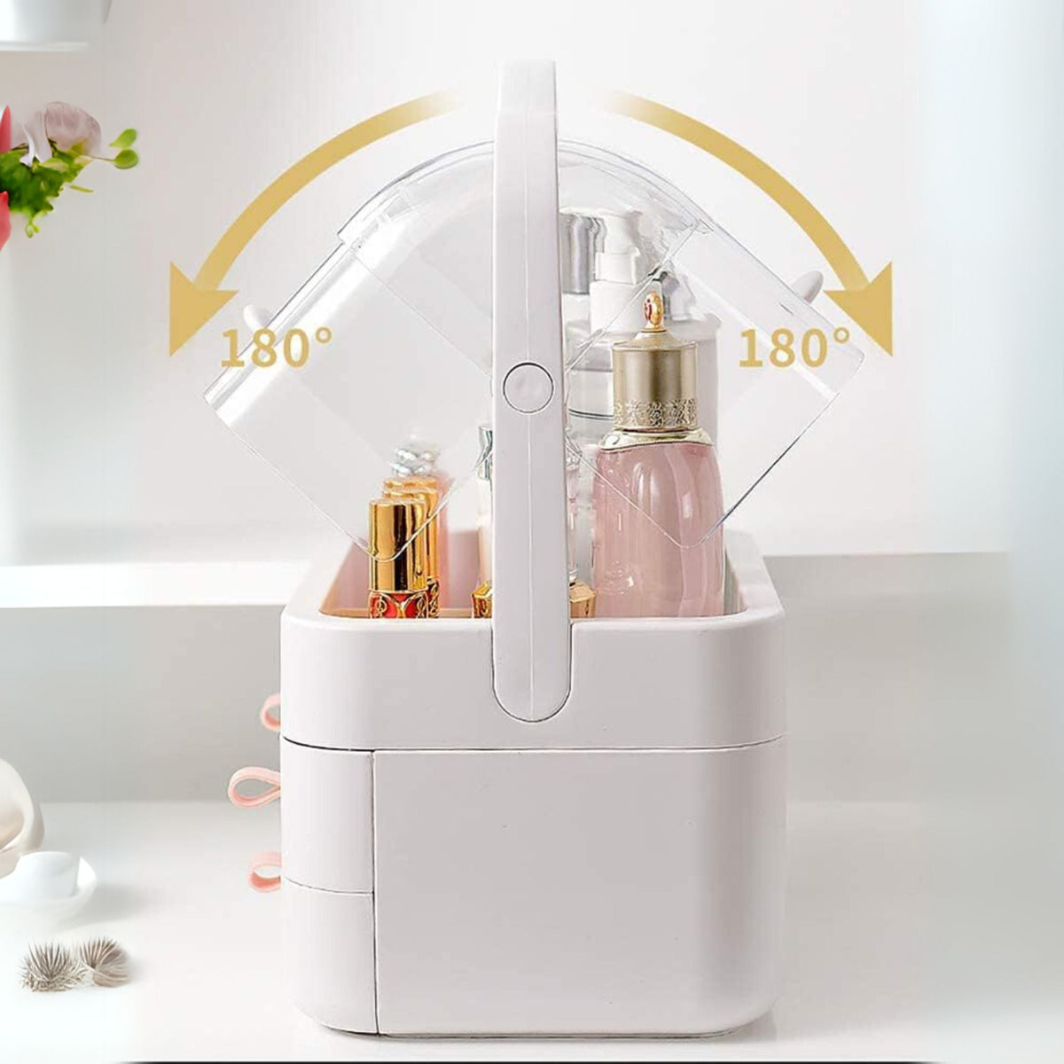 3-Drawer Dustproof Makeup Organizer